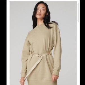 Alo city scape sweatshirt dress California sand